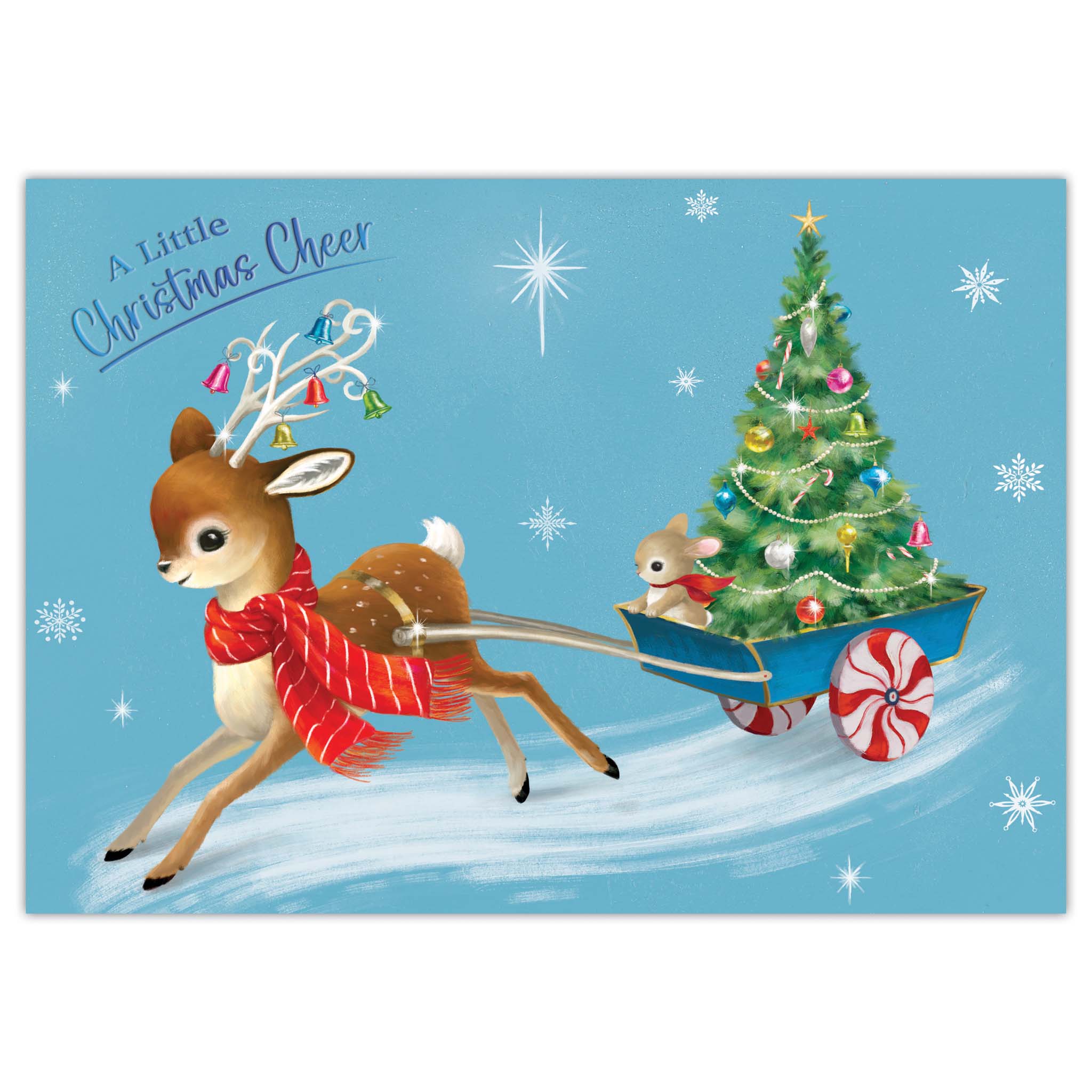 Retro Reindeer Boxed Christmas Cards by Crown Point Graphics