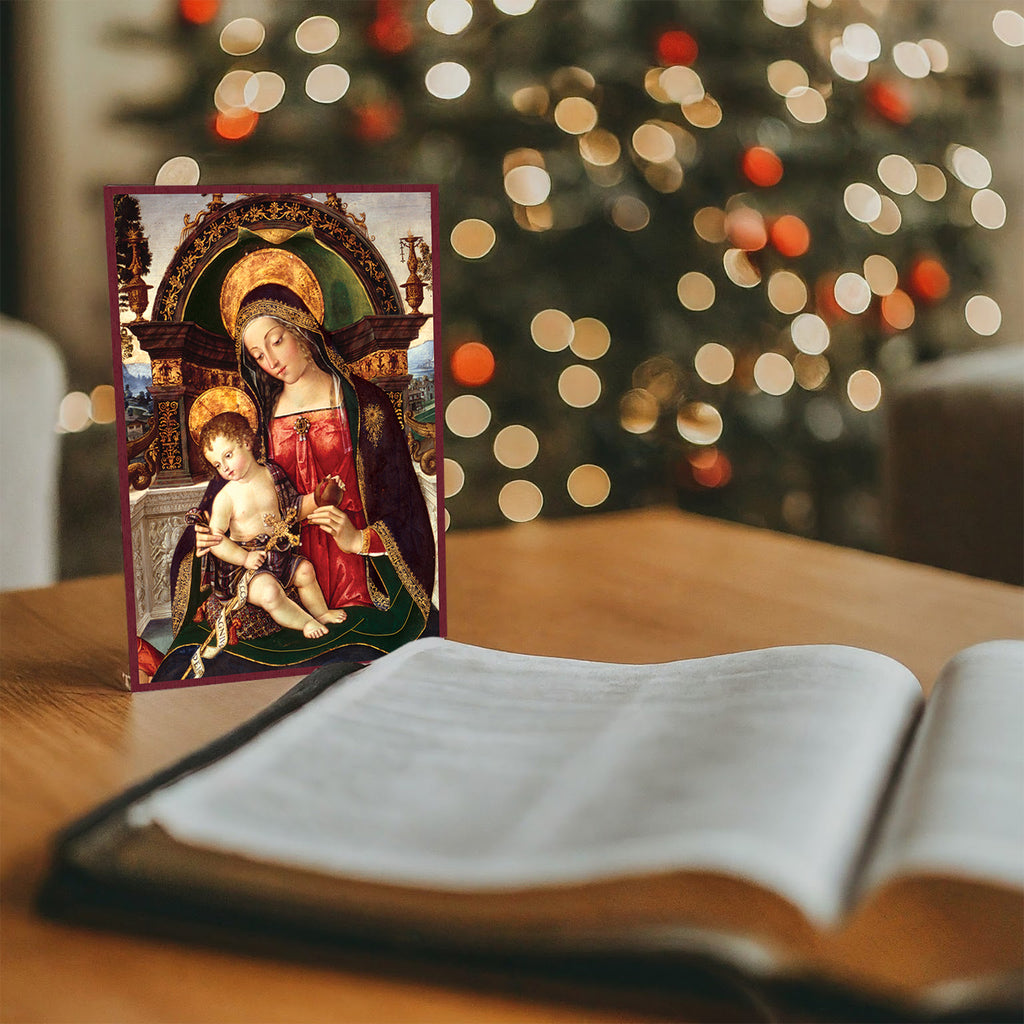 Boxed Religious Christmas Cards with Coordinating Envelopes, 16 Count, Madonna and Child