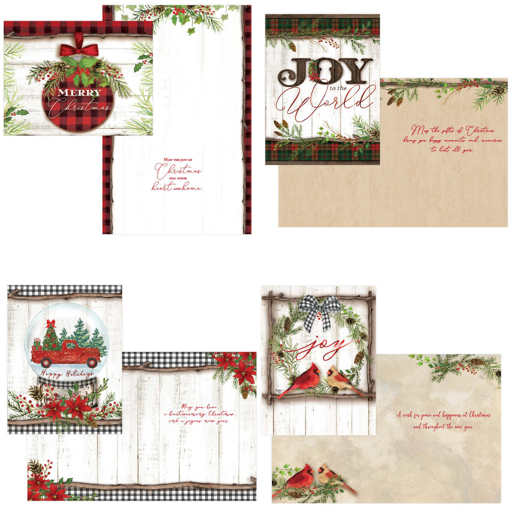 Boxed Christmas Cards - Christmas Joy -16 Cards & Envelopes