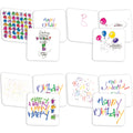Cheerful Happy Birthday - Assorted Birthday Cards, Box of 20 Cards
