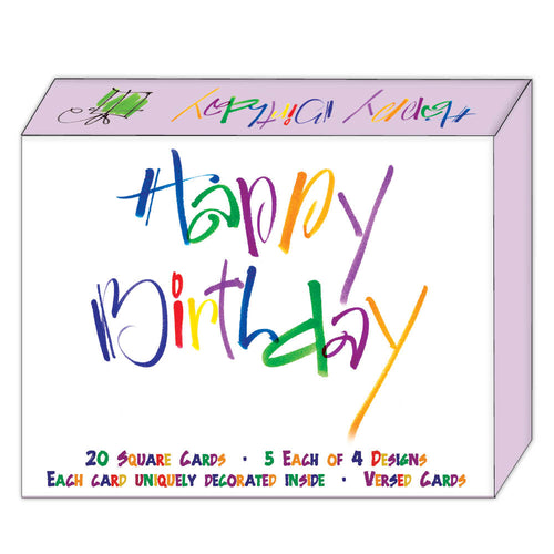 Happy Birthday 20 square Cards