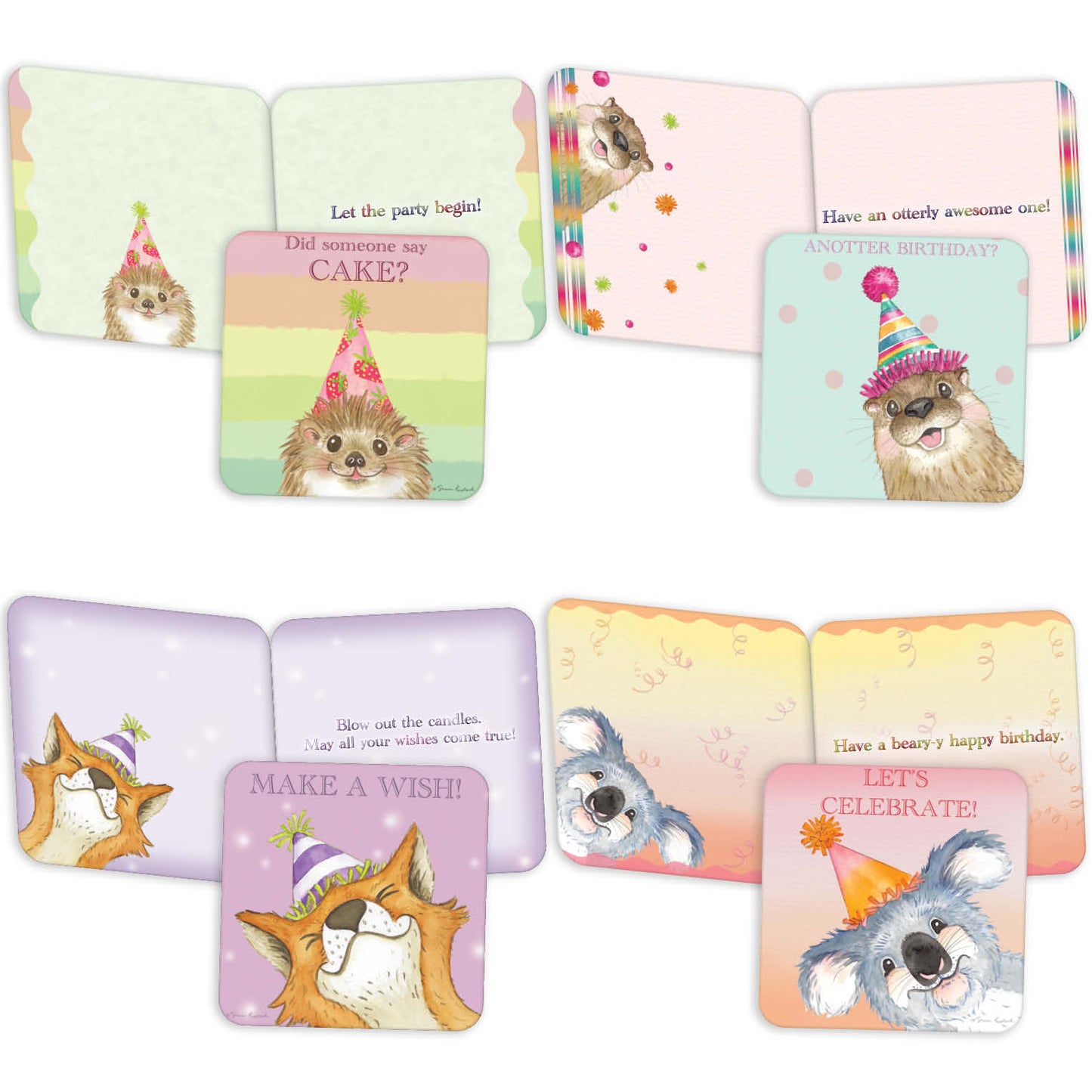 Animal Friends - Boxed Birthday Card Assortment of 20 Cards and Envelopes