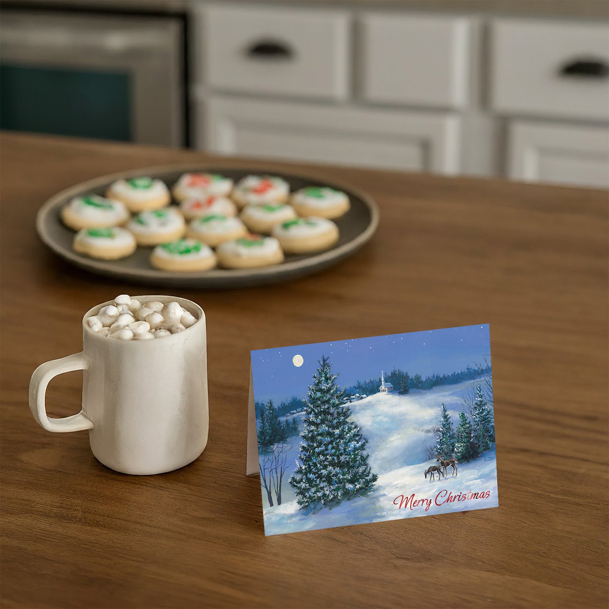 Christmas Cards "Countryside Christmas" on a holiday setting
