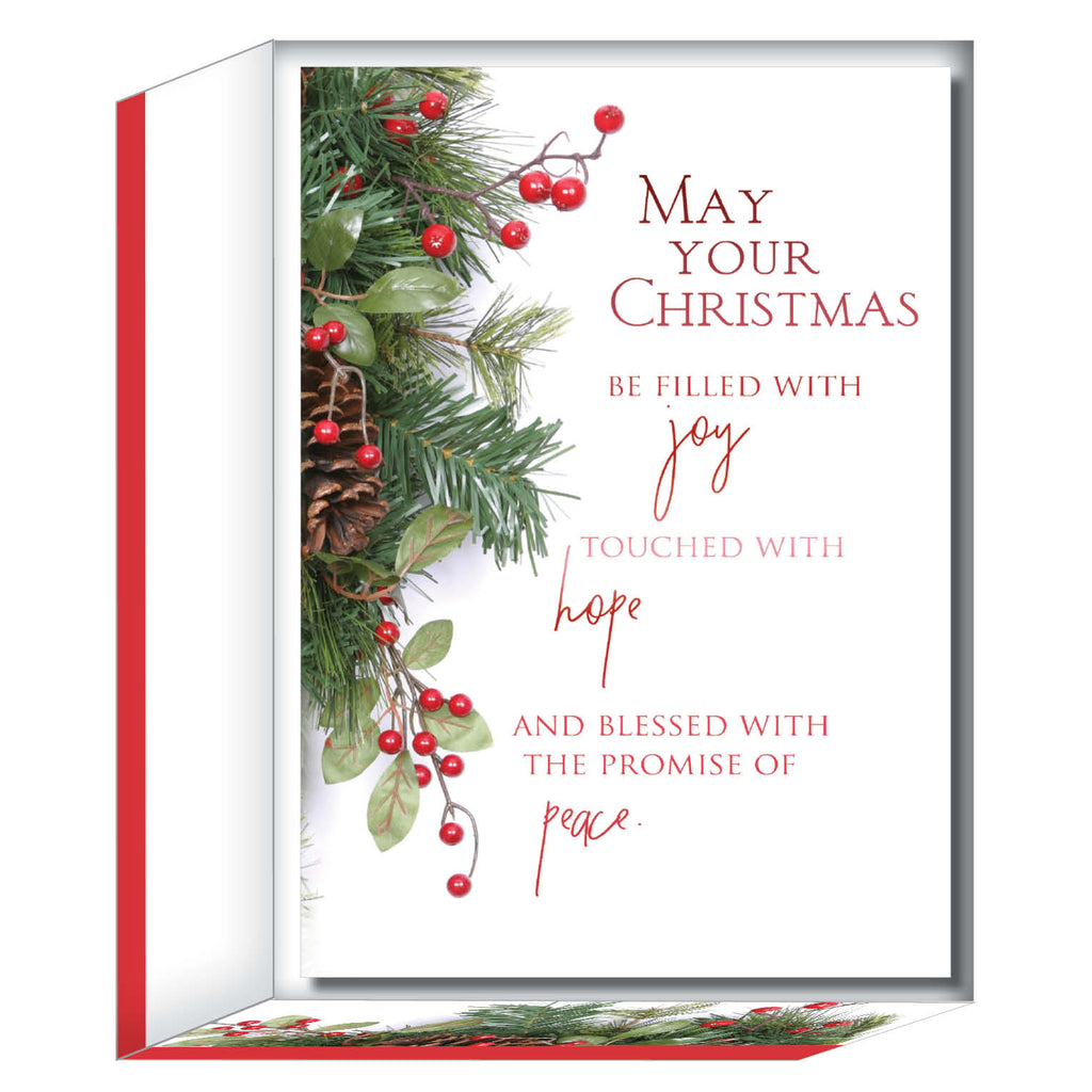 Boxed Christmas Cards- Christmas Garland I- 30 Cards & Envelopes

