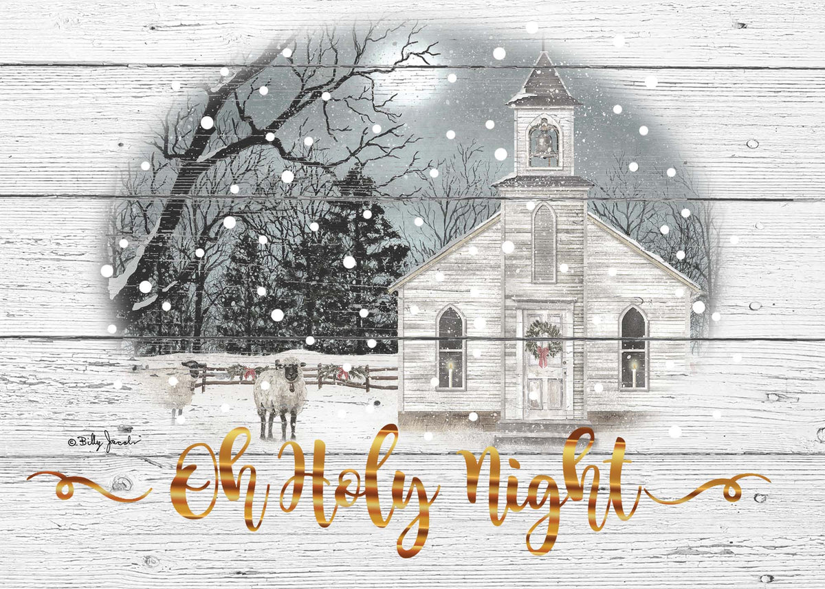 Boxed Christmas Cards- Country Church Scene, 30 Cards and Envelopes