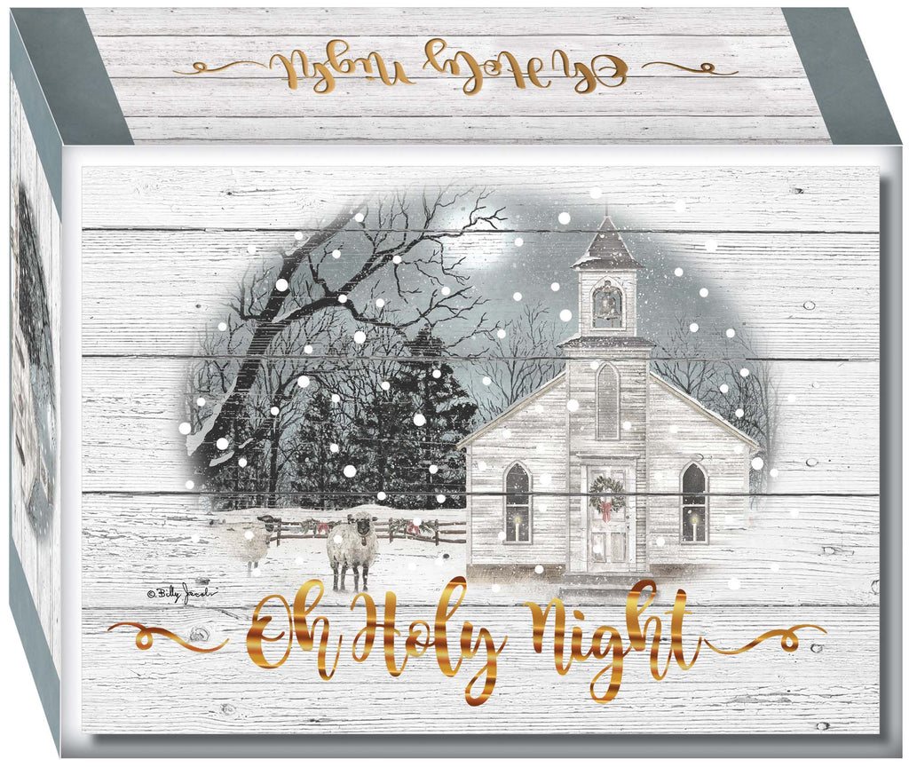 Boxed Christmas Cards- Country Church Scene, 30 Cards and Envelopes