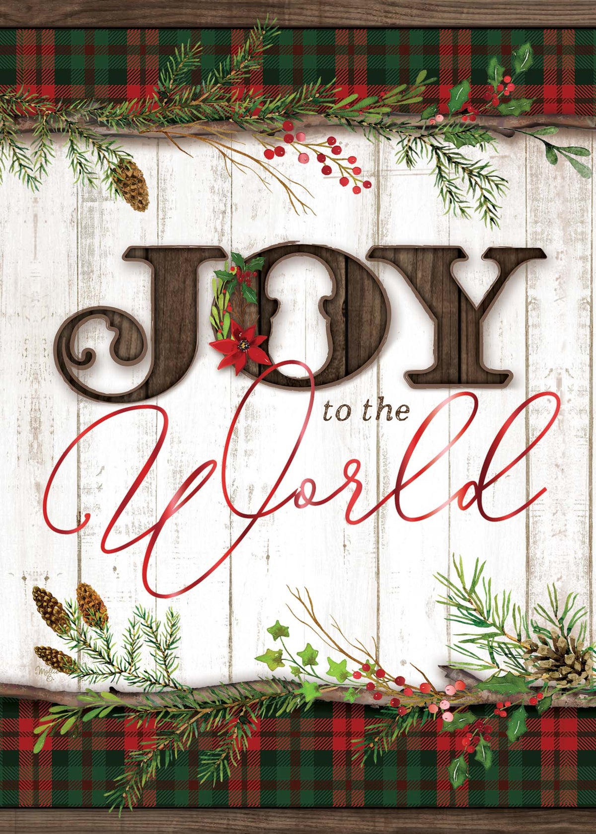 Front of the card with Joy to the World