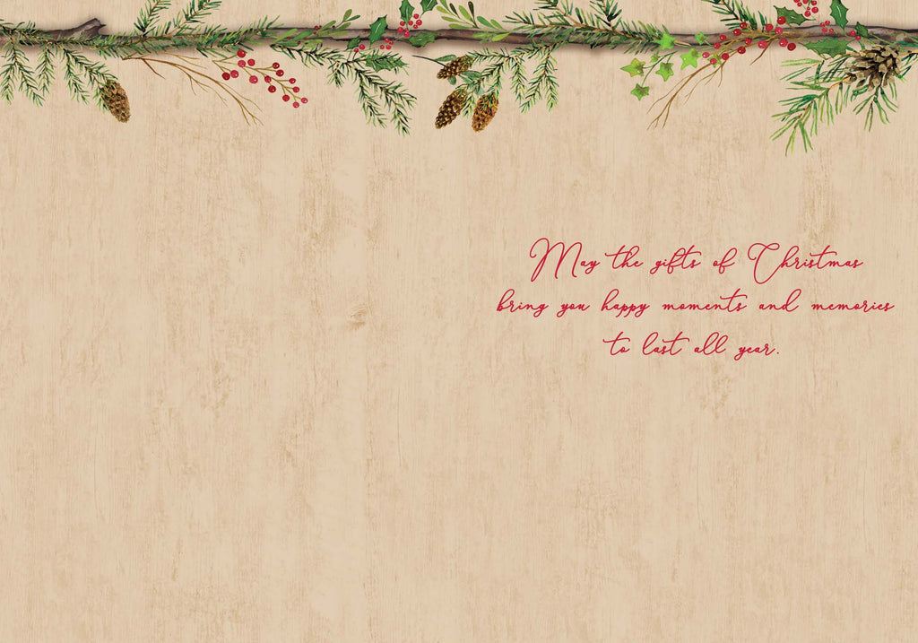 Interior of the card printed in color