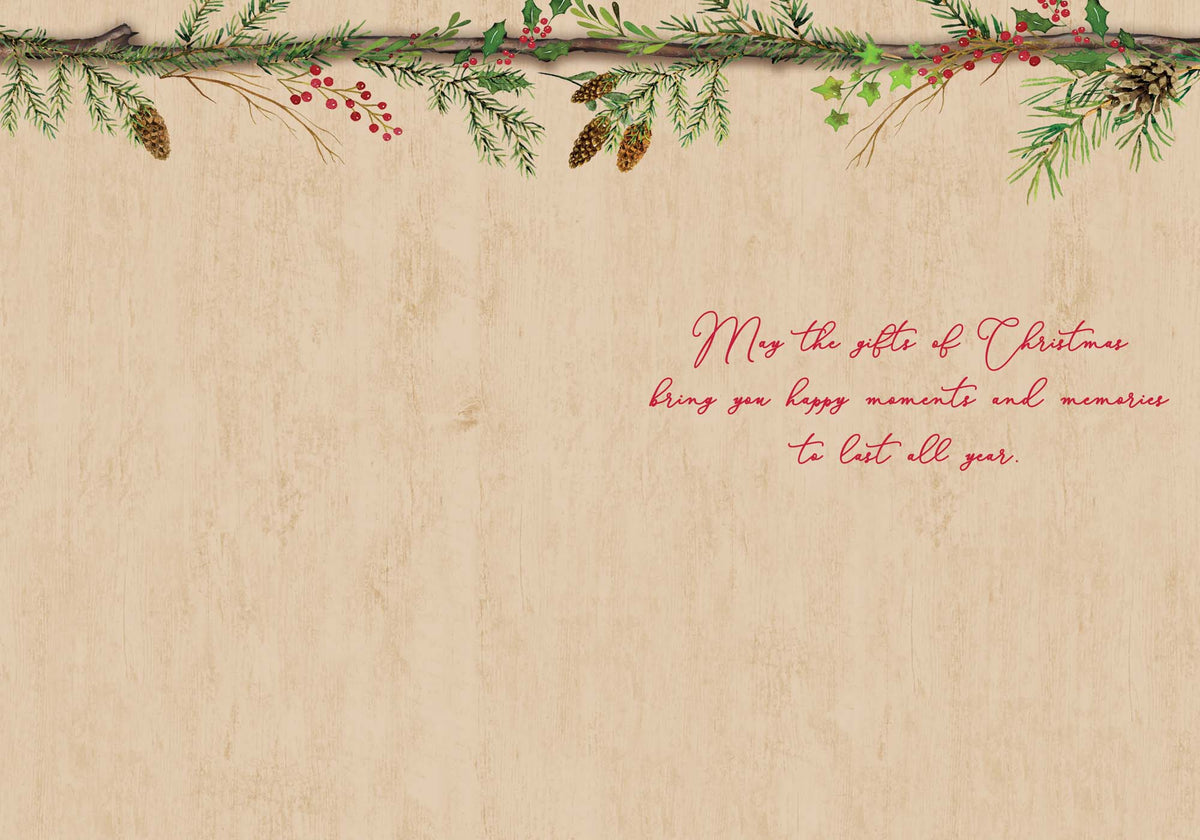 Interior of the card printed in color