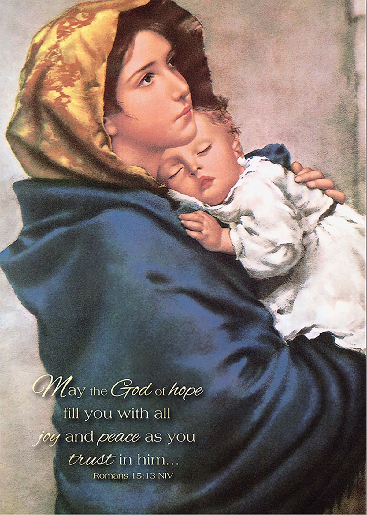 Front of Christmas card featuring Madonnina