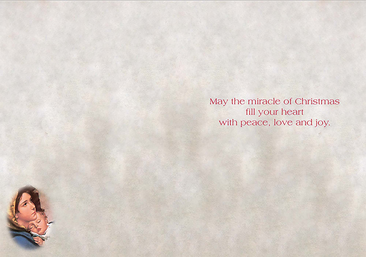 Inside of card printed in full color