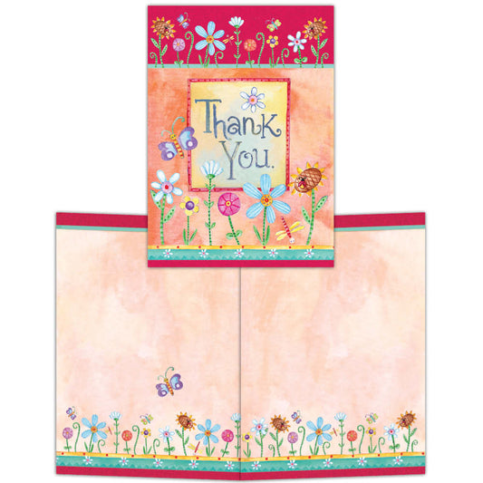 Sweet Words Thank You - Boxed Blank Note Cards -15 Cards & Envelopes