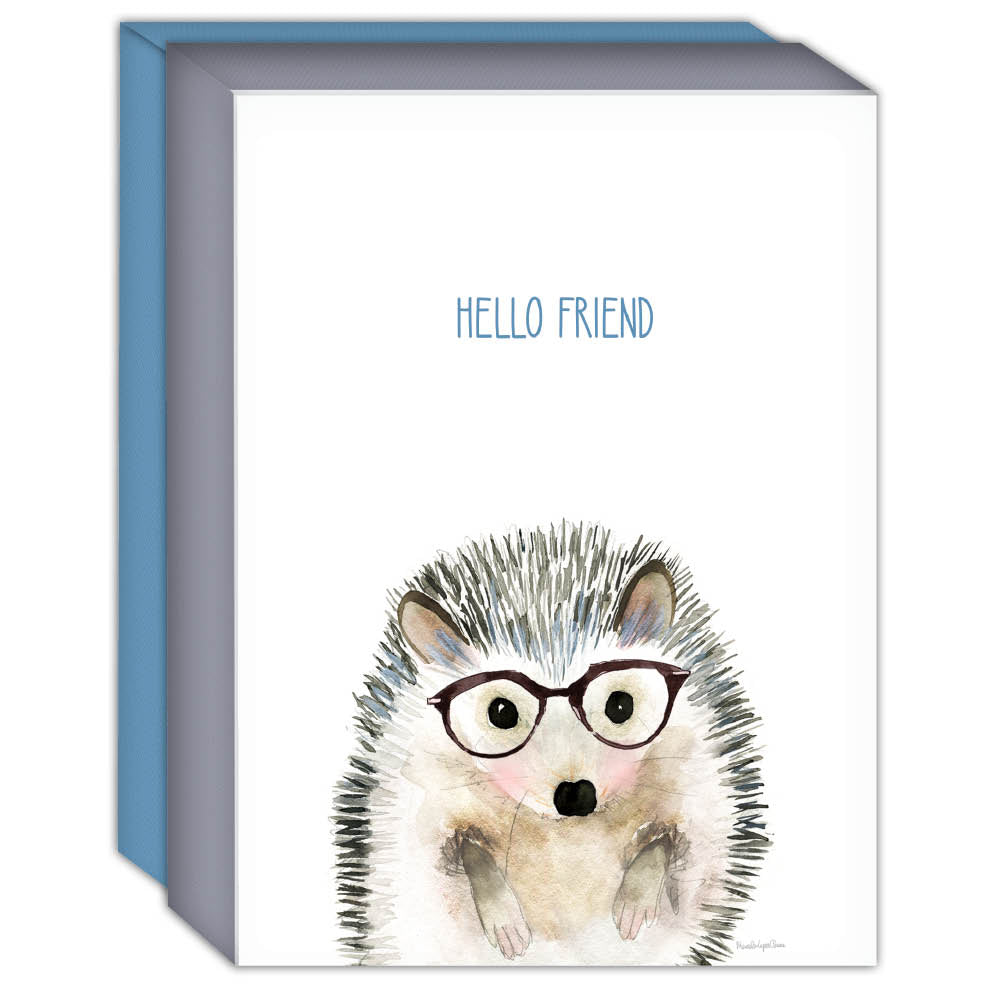 Hedgehog in Glasses - Boxed Note Cards 15 Cards and Envelopes