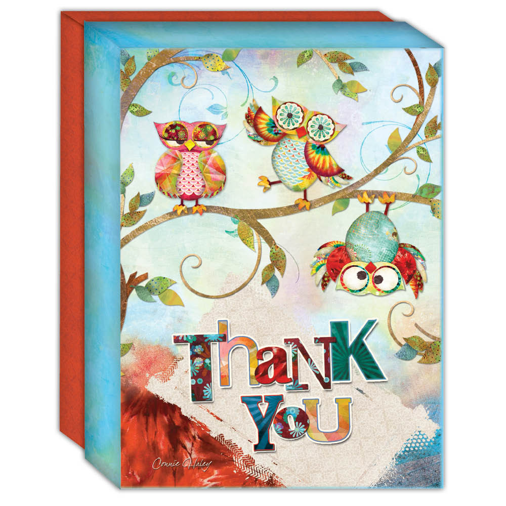 Owl Family - 15 boxed notecards