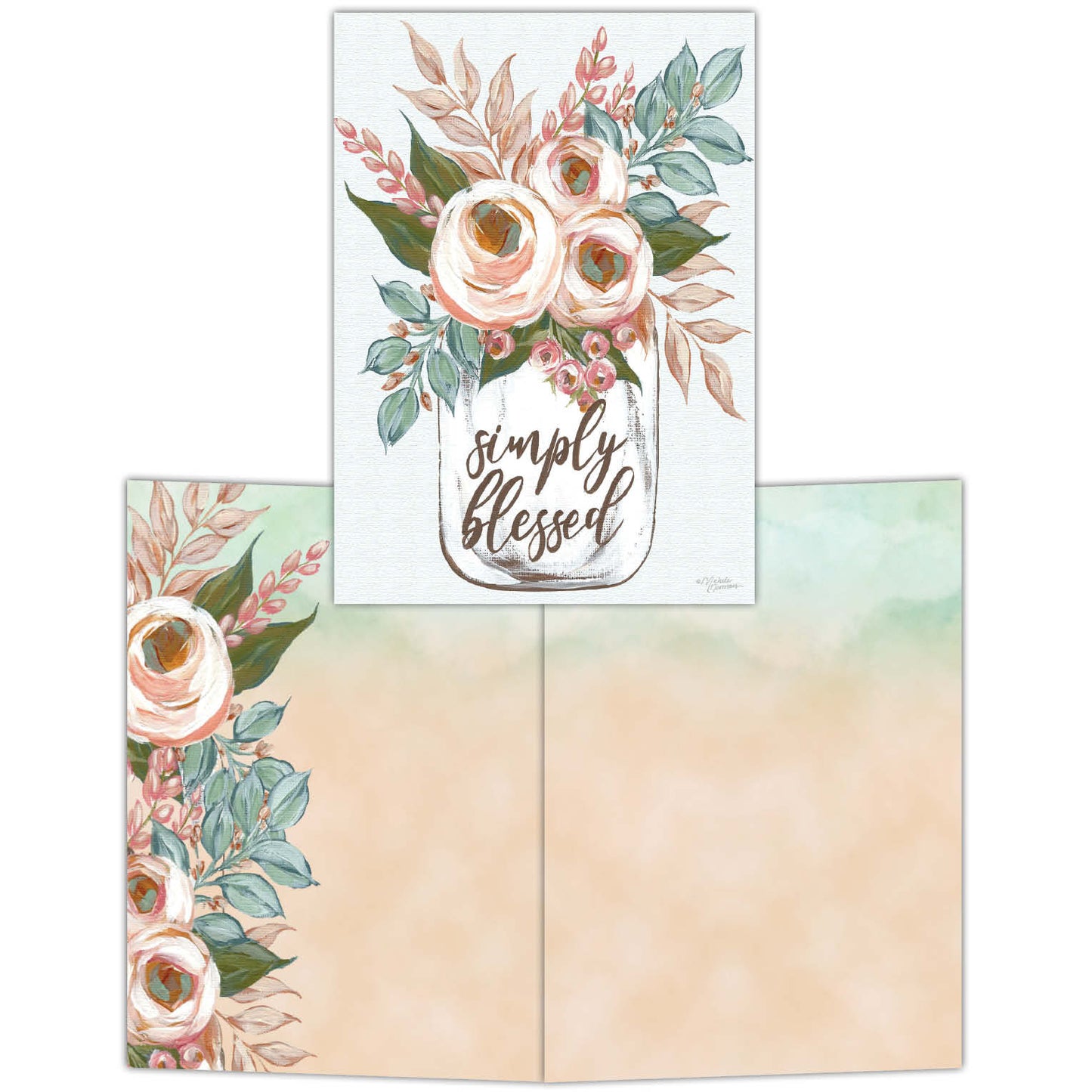 Simply Blessed Ranunculus - Boxed Blank Note Cards -15 Cards & Envelopes