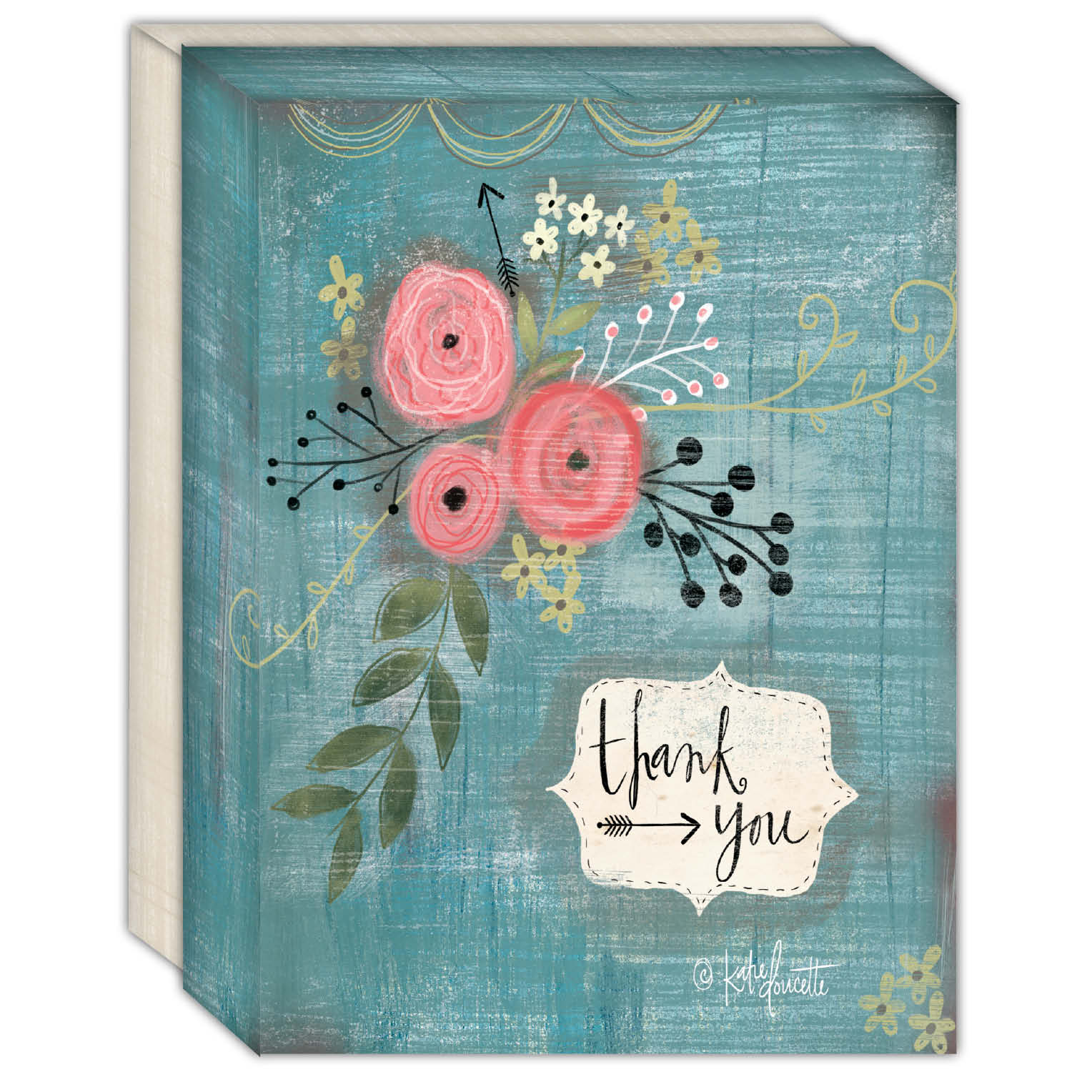 Thank You Bouquet - Boxed Blank Note Cards -15 Cards & Envelopes