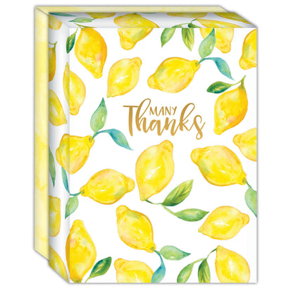 Lemons - Boxed Thank You Notecards -15 cards and envelopes