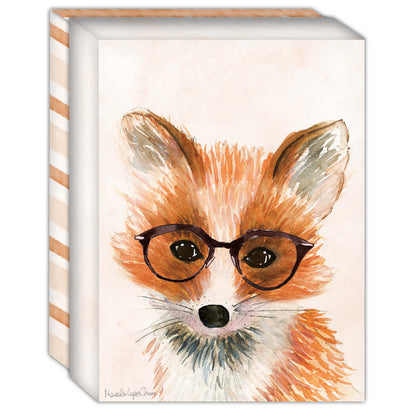 Fox in Glasses - Boxed Note Cards 15 Cards and Envelopes