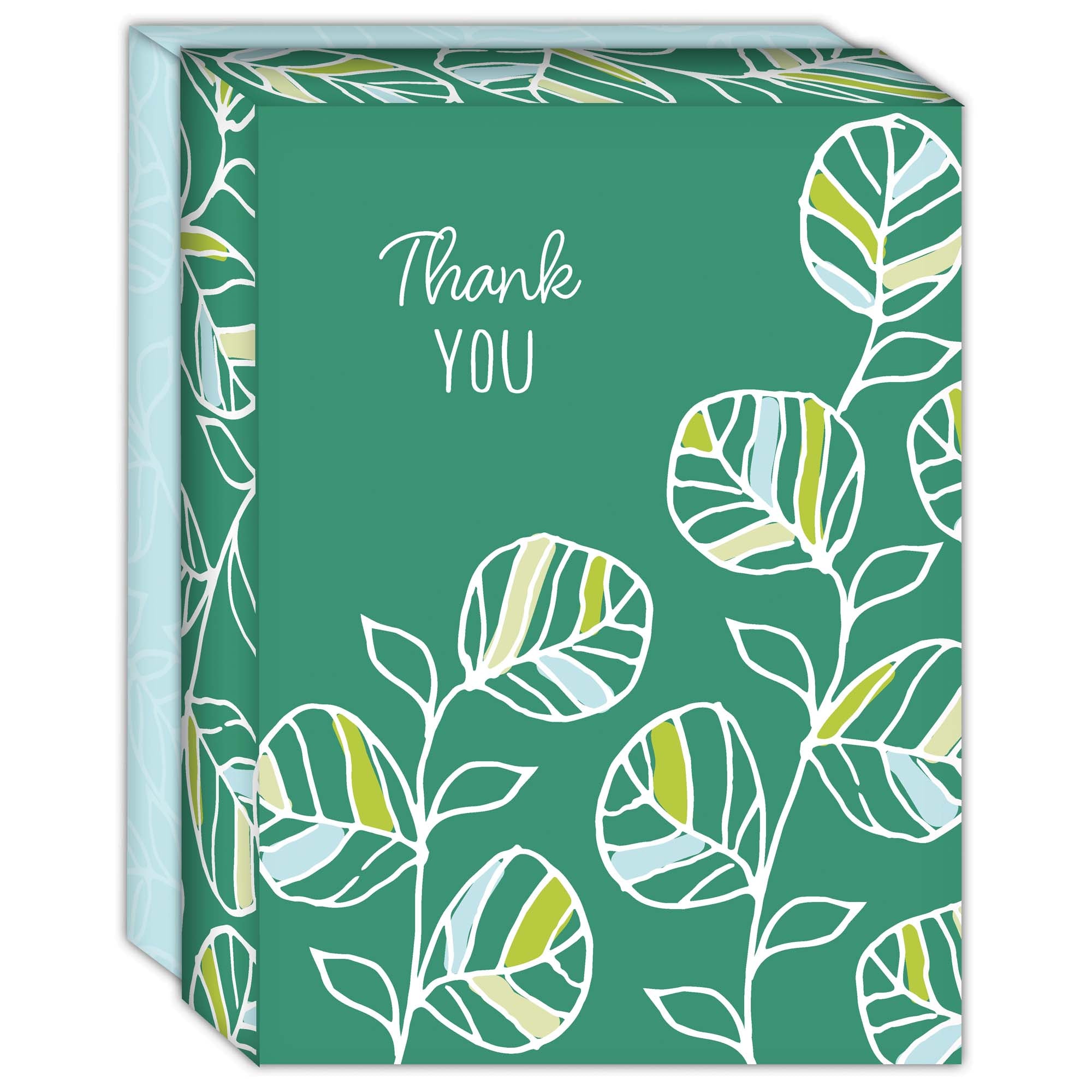 Elegant Leaf Thank You | Notecards with Keepsake Box