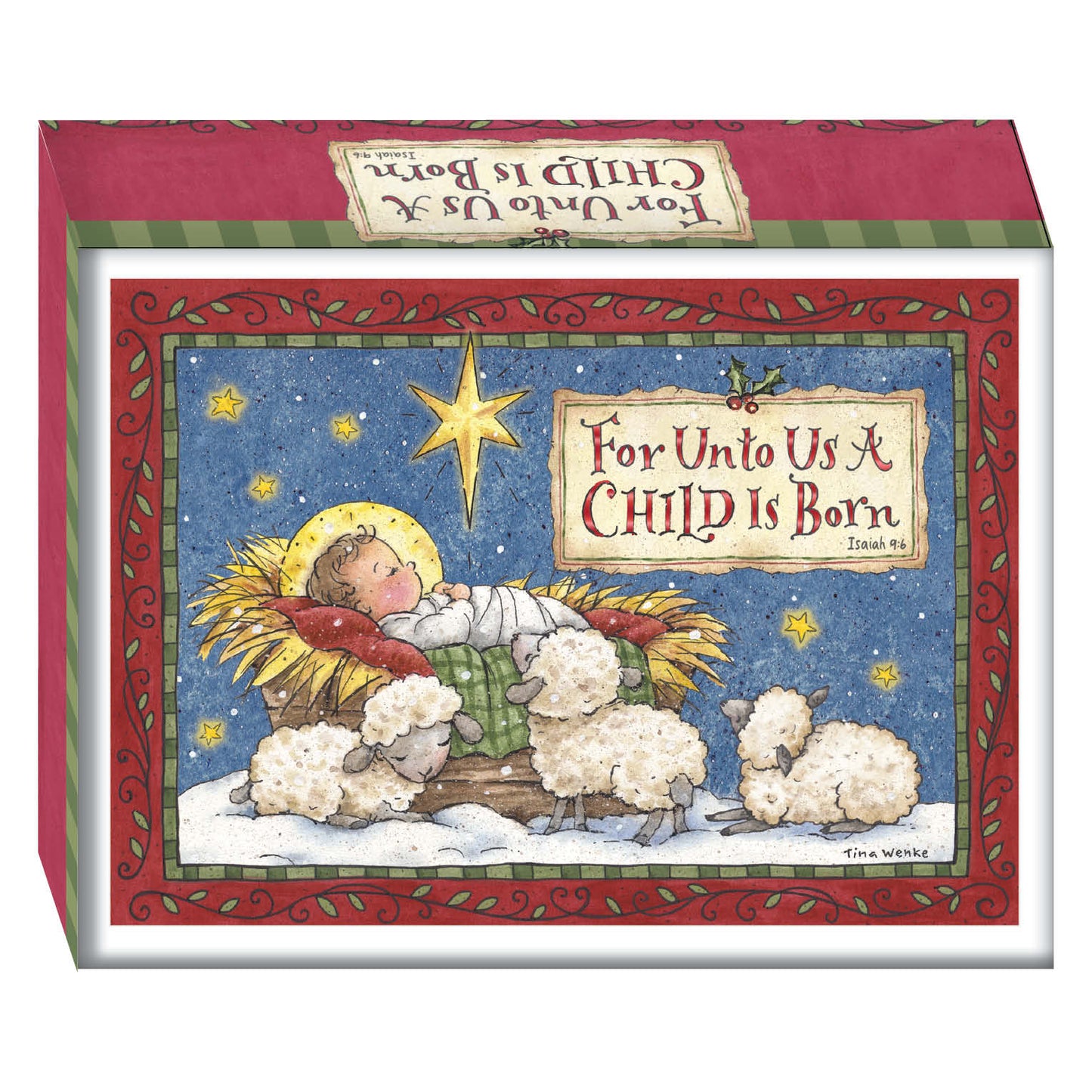 For Unto Us a Child is Born - 26 Special Finish Boxed Christmas Cards