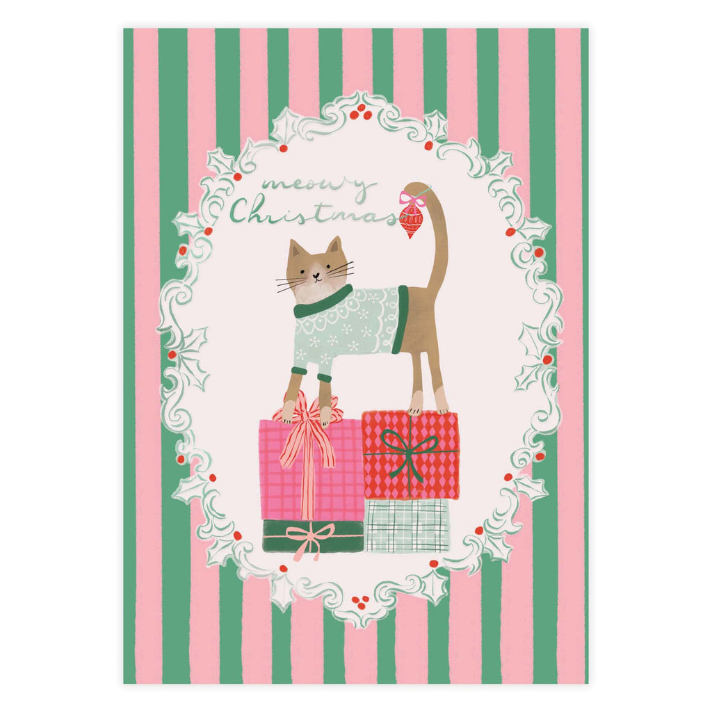 Christmas Cat Boxed Christmas Cards by Crown Point Graphics