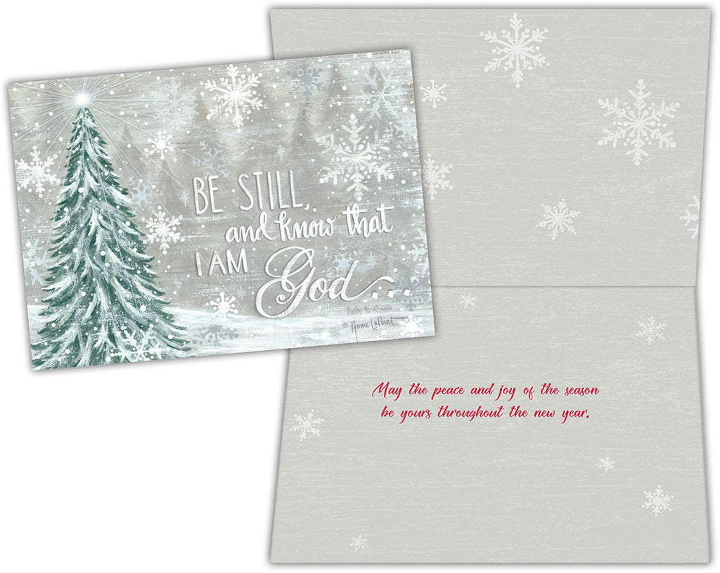 Be Still Christmas Tree-  30 Boxed Christmas Cards and Custom Envelopes