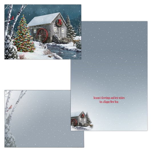 Boxed Christmas Cards- In The Falling Snow -30 Cards