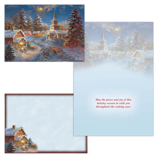 Happy Spirits Await -  30 Boxed Christmas Cards and Envelopes