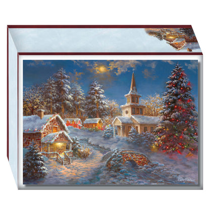 Happy Spirits Await -  30 Boxed Christmas Cards and Envelopes
