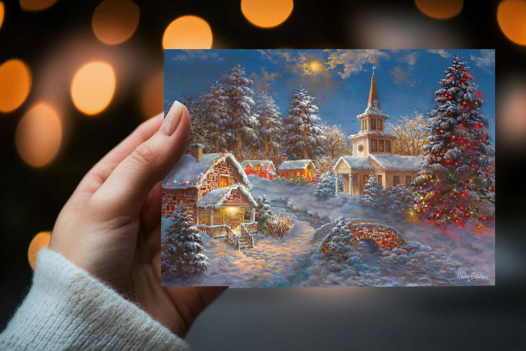 Happy Spirits Await -  30 Boxed Christmas Cards and Envelopes
