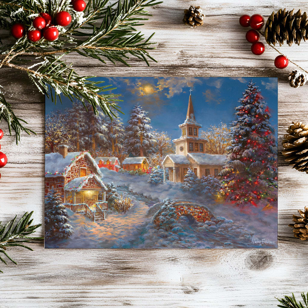 Happy Spirits Await -  30 Boxed Christmas Cards and Envelopes