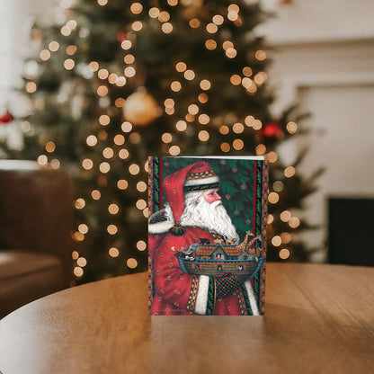 Santa Holding Ark - Boxed Christmas Cards