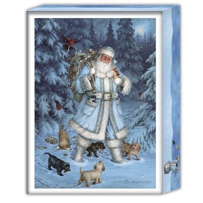 Santa's Winter Walk -16 Boxed Christmas Cards