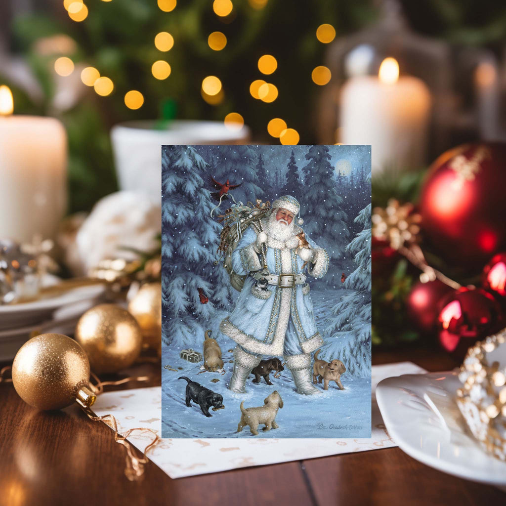 Santa Winter Walk - 16 Special Finish Boxed Christmas Cards