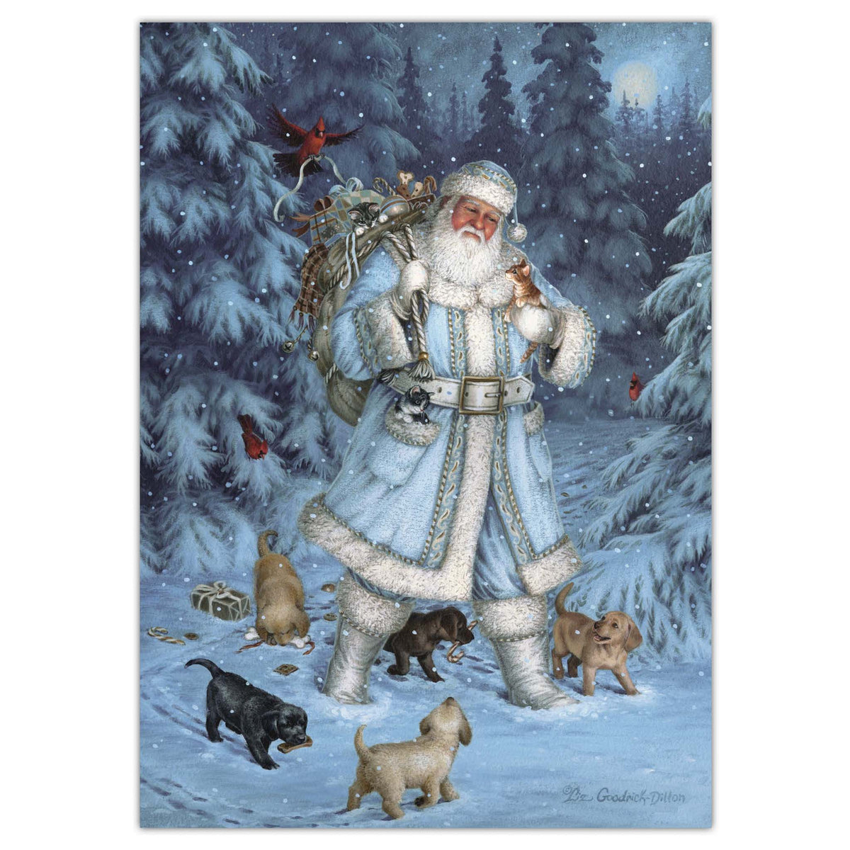 Santa Winter Walk - 16 Special Finish Boxed Christmas Cards