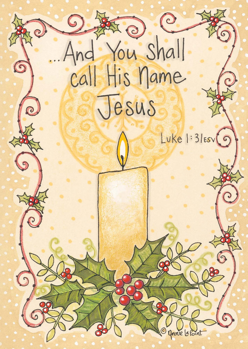 Glowing Candle - 16 Special Finish Boxed Christmas Cards