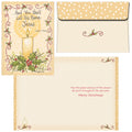 Glowing Candle - 16 Special Finish Boxed Christmas Cards