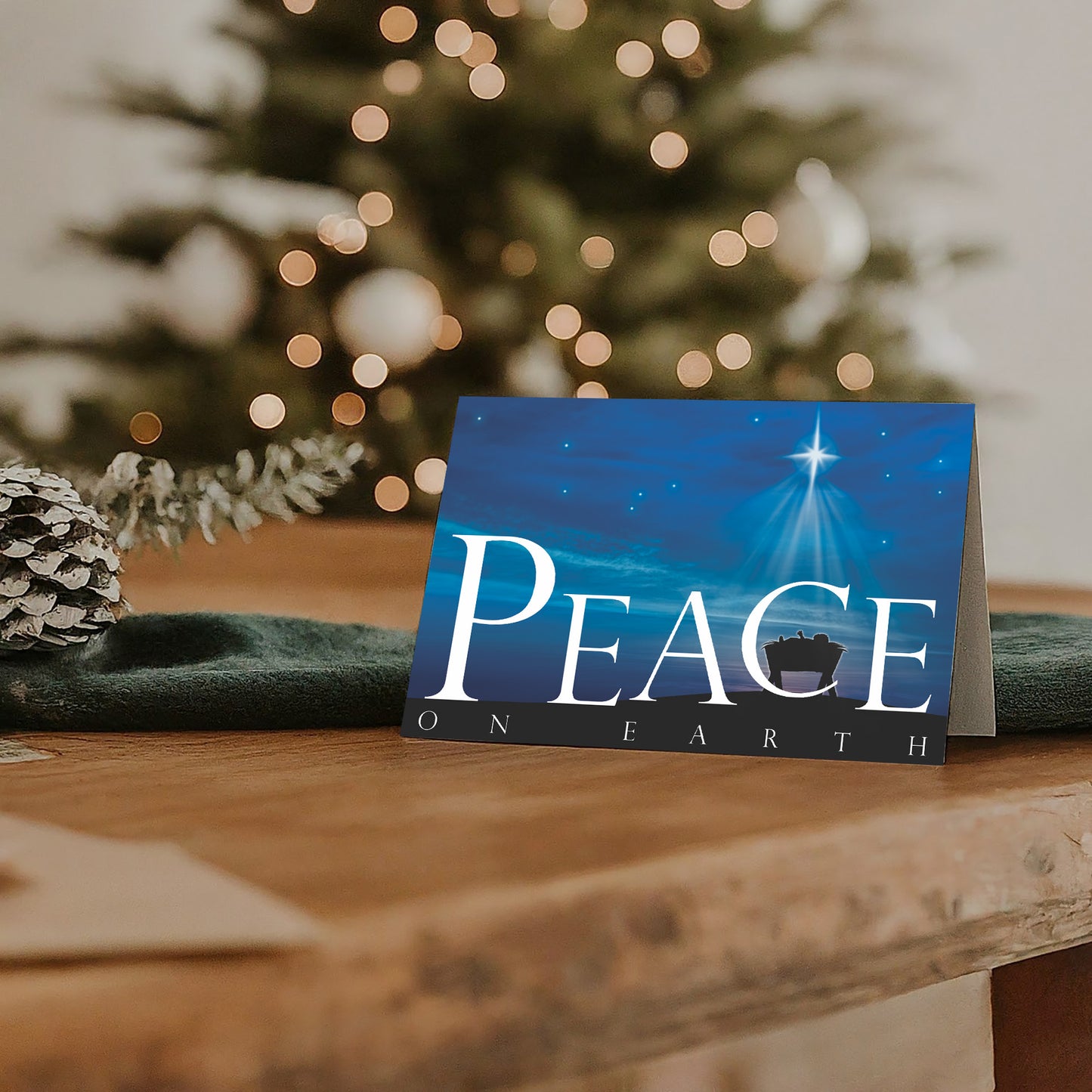 Peace on Earth Nativity-  26 Boxed Christmas Cards and Envelopes