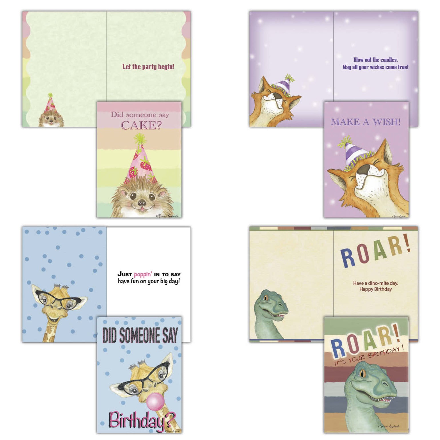 Juvenile Birthday Assort No.4 - Assorted Birthday Cards, Box of 20