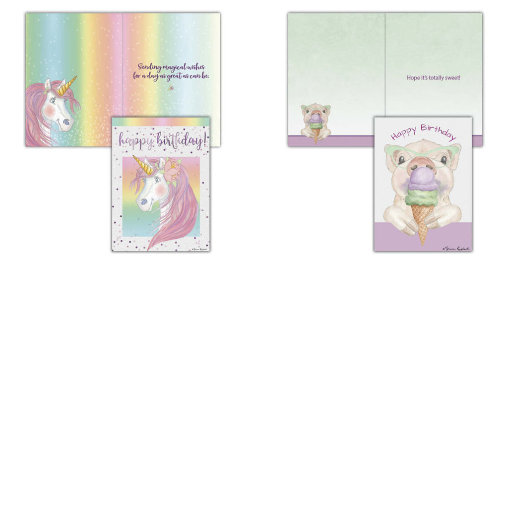 Juvenile Birthday Assort No.4 - Assorted Birthday Cards, Box of 20
