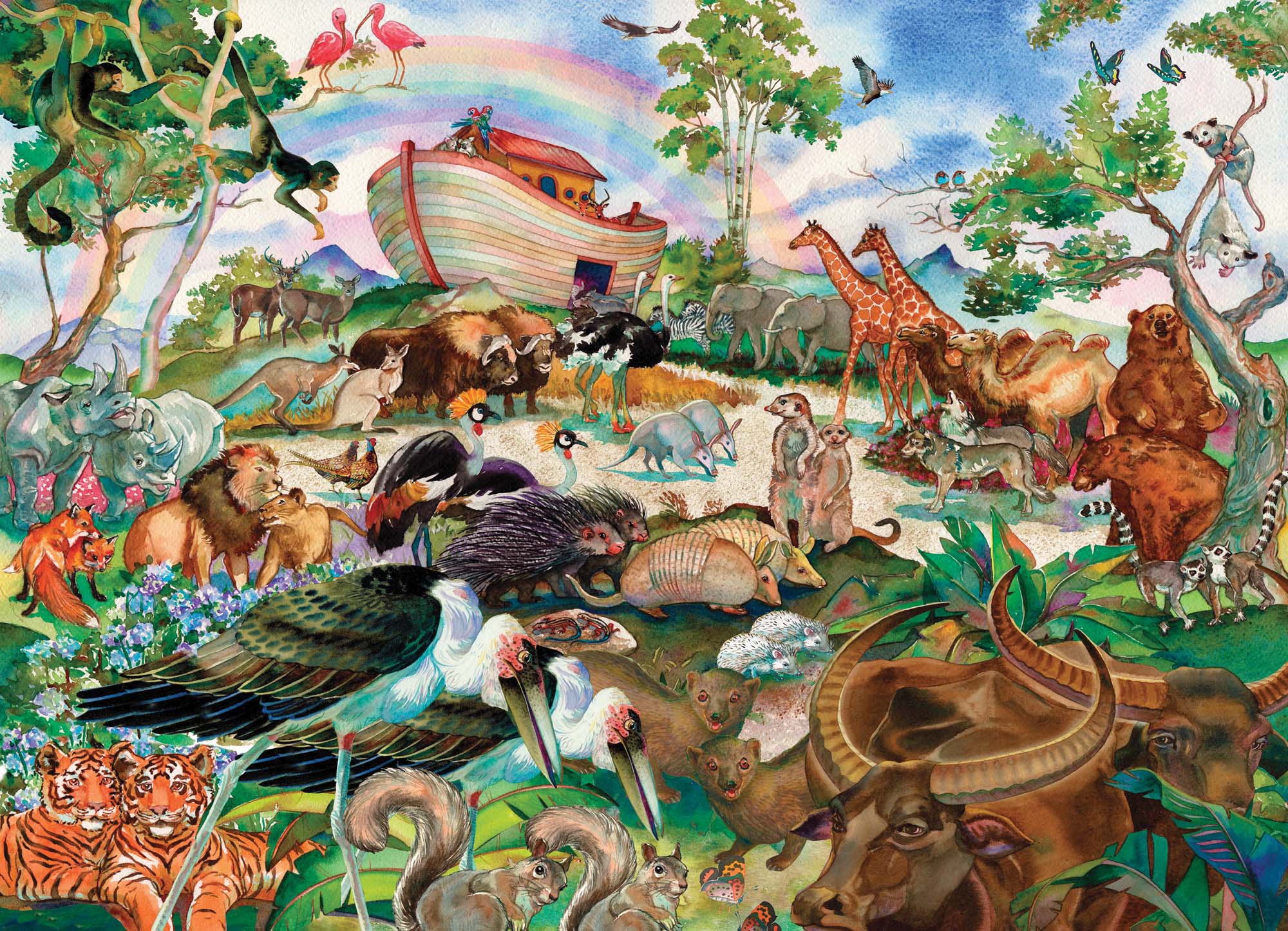 絵画 Arktip 001. 1000 Piece Puzzle with Poster, Noah's Ark – Crown Point Graphics