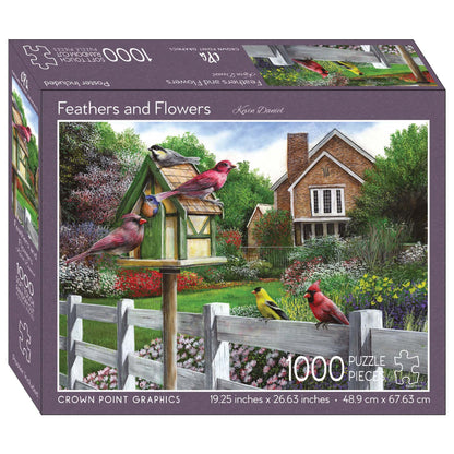 Feathers and Flowers- 1000 Piece Jigsaw Puzzle