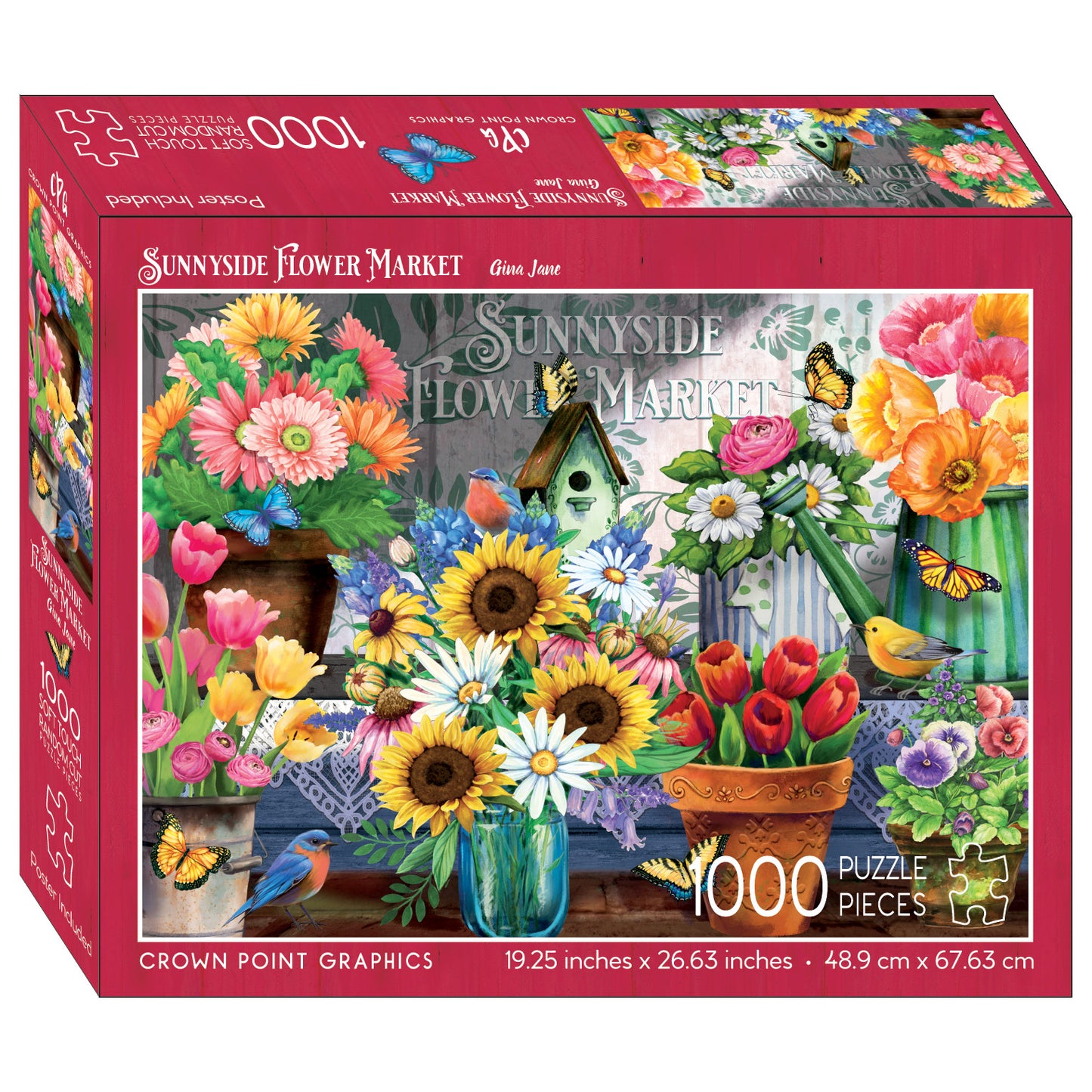 Sunnyside Flower Market - 1000 Piece Jigsaw Puzzle
