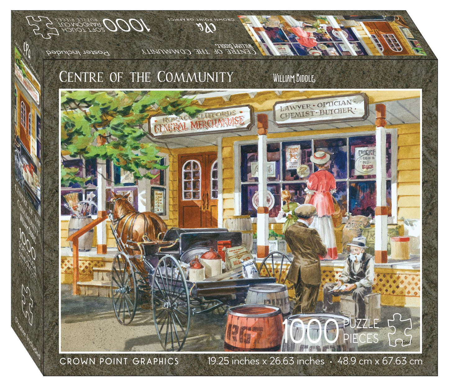 Centre of the Community - 1000 piece jigsaw puzzle with poster