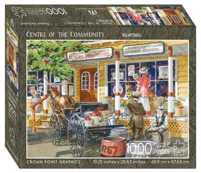 Centre of the Community - 1000 piece jigsaw puzzle with poster