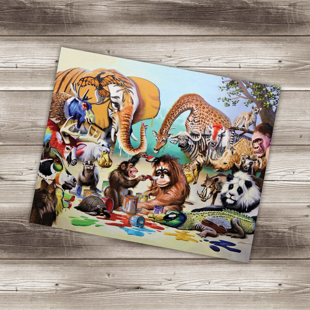 300 Piece Jigsaw Puzzle with Poster- Monkeyangelo
