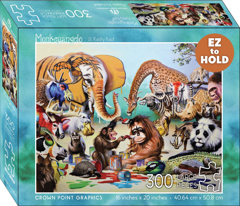 300 Piece Jigsaw Puzzle with Poster- Monkeyangelo