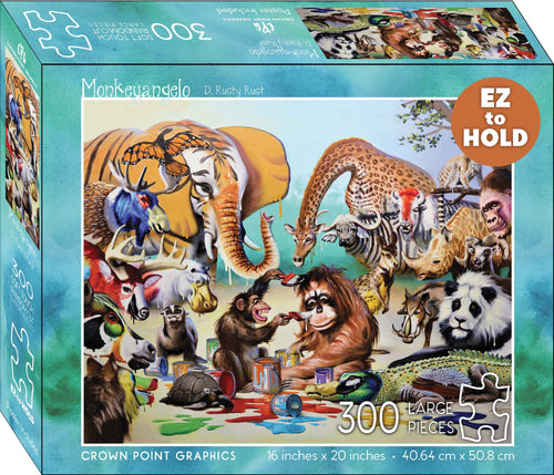 300 Piece Jigsaw Puzzle with Poster- Monkeyangelo