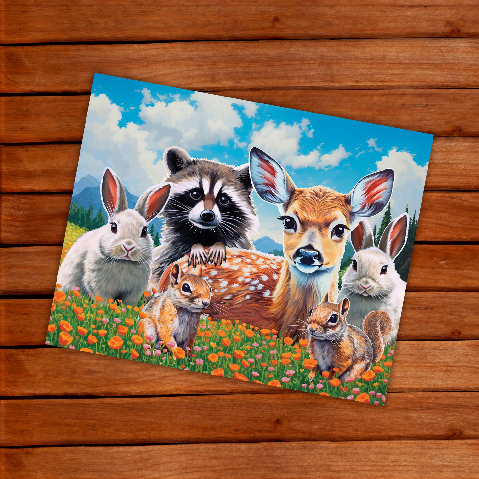 300 Piece Jigsaw Puzzle with Poster- Furry Forest Friends