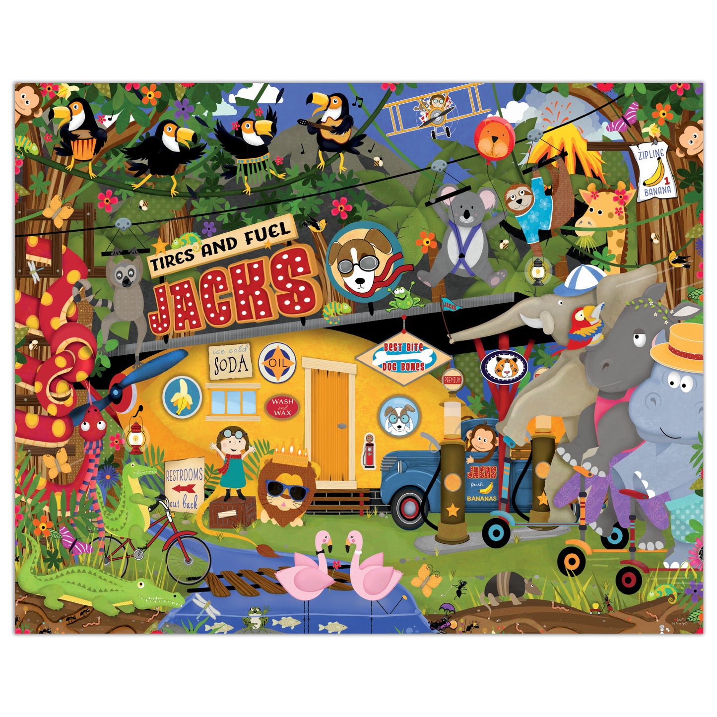 Abbie and Jack In the Jungle - 300 Piece Jigsaw Puzzle